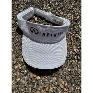 Infiniti‎ Motors Embroidered Logo Adjustable Strapback Visor Cap Hat White Mesh